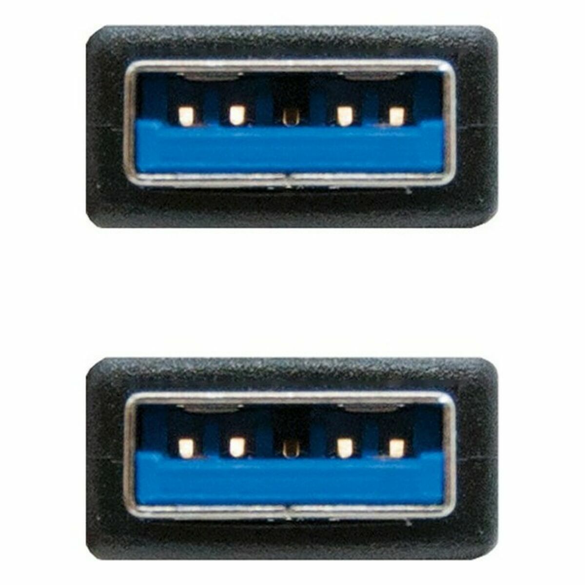 USB 3.0 A - USB A kaapeli NANOCABLE 10.01.1002-BK Musta 2 m